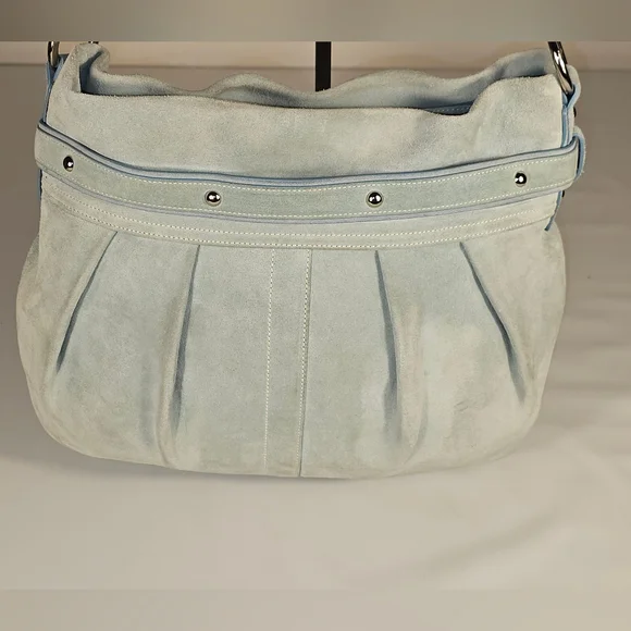 Extremely Rare Vintage Coach legant Light Blue Suede Shoulder Bag - Picture 8 of 13
